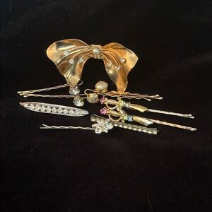 Elegant Gold and Silver Hair Accessories Set